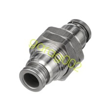 1 PCS SMC - KQG2E06-00 - 316 Stainless Steel Bulkhead Union 6mm Tube Size