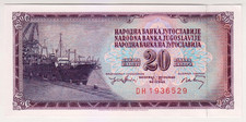 1974 Yugoslavia 20 Dinara UNC 1936529 Paper Money Banknotes Currency