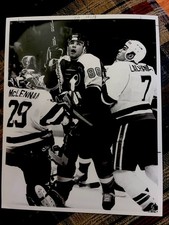 1994-95 NHL HOCKEY TYPE 1 PHOTO ERIC LINDROS JAMIE MCLENNAN SCOTT LACHANCE AHL