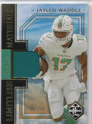 2023 Panini Limited - Jaylen Waddle - Limitless Materials 090/150 #LM-JWE