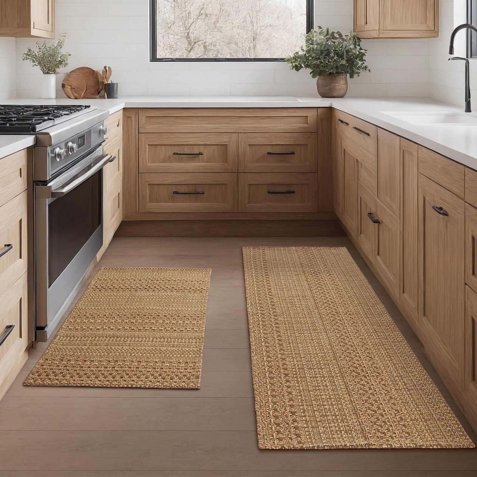 Non-Slip Kitchen Floor Mats - Washable 20x30 & 20x48 Rugs for Comfort