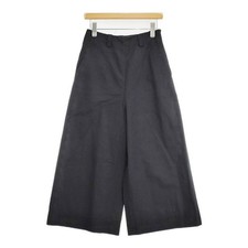 MARGARET HOWELL PLAIN WEAVE COTTON LINEN 578-4144001 Pants black 6-0124M  