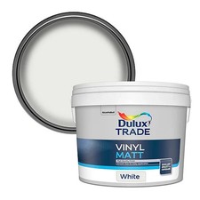 Dulux Trade 10Ltr White Vinyl Matt Emulsion Paint
