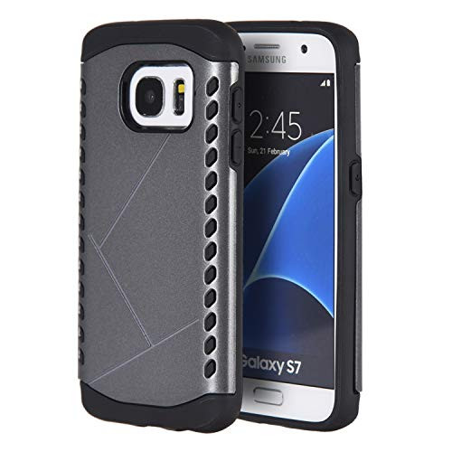 GSA Anti-Shock Armor Hybrid Cell Phone Case For Samsung Galaxy S7 - Gray/Black - Picture 1 of 1