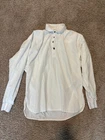 Civil War Reproduction Cotton White Used Shirt Pewter Buttons Adult Medium