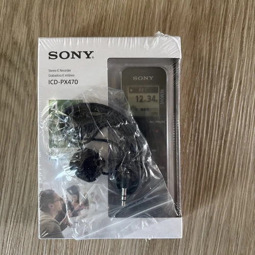NEW - Sony ICD-PX470 Stereo Digital Voice Recorder 4GB 159 Hr And Mic