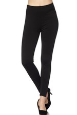 Fleece Lined Solid Plus Size Leggings