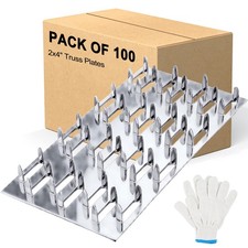 Truss Plates 2x4 Inch Pronged Galvanized Steel Mending Wood Nail Plate 100 PCS