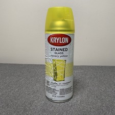 Krylon Stained Glass Canary Yellow Spray Paint 11.5 oz DIY Indoor 9035