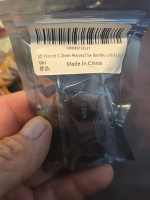 A1 Mini Hot End Kit with 0.2mm Nozzle for Bambu Lab A1/A1 Mini 3D Printers