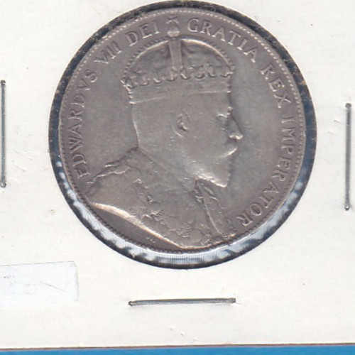 1909 Newfoundland Fifty Cent Silver Coin