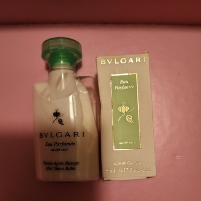 Bulgari Au the Vert Eau Parfumee Travel Set cologne an aftershave balm)