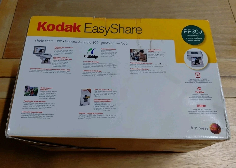 Kodak EasyShare PP300 Digital Photo Thermal Printer, New In Box - Image 3 of 4