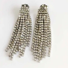Clare V. Tassel Drop Statement Earrings Gift Chic Women Party Vacation Jewelry