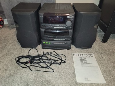Kenwood XD-500 Mini Hi-Fi component system 3 CD 2 Cassette Radio TESTED WORKS