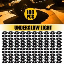 Amber 100 Pods LED Rock Underbody Lights Fit for Jeep Offroad Truck ATV UTV Boat