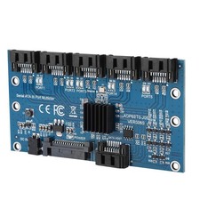 1 to 5 SATA3.0 Adapter Converter Motherboard Hard Disk Riser Card 6-Port