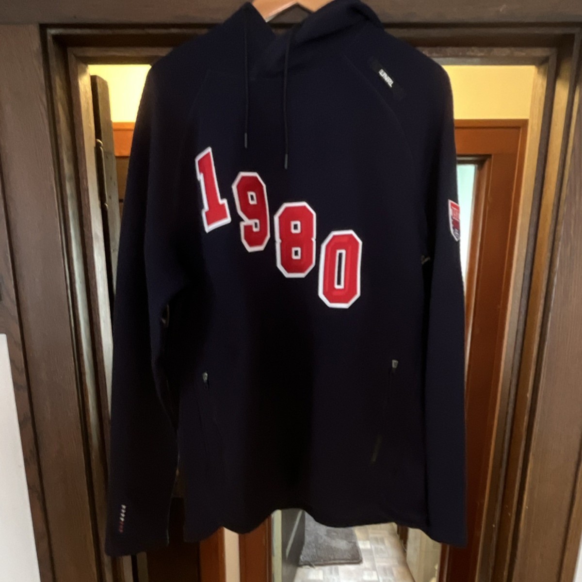 UNRL 1980 Miracle USA Hockey Team Hoodie Midnight Navy L 1980