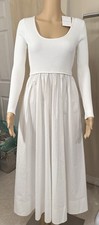 **ZIMMERMANN NWT White Scoop Neck Long Sleeve A-Line Dress US 4, Was $995!!