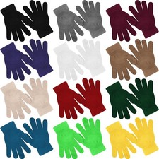 36 Pair Warm Adult Winter Gloves Knitted Magical Bulk Gloves Stretchy Solid C...