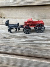 Vintage Cast Iron Express Wagon/Cart With Goat Pulling