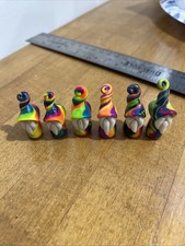 Rainbow Mini Wizards/ Gnomes Handmade ! 1.5” Tall Each Different