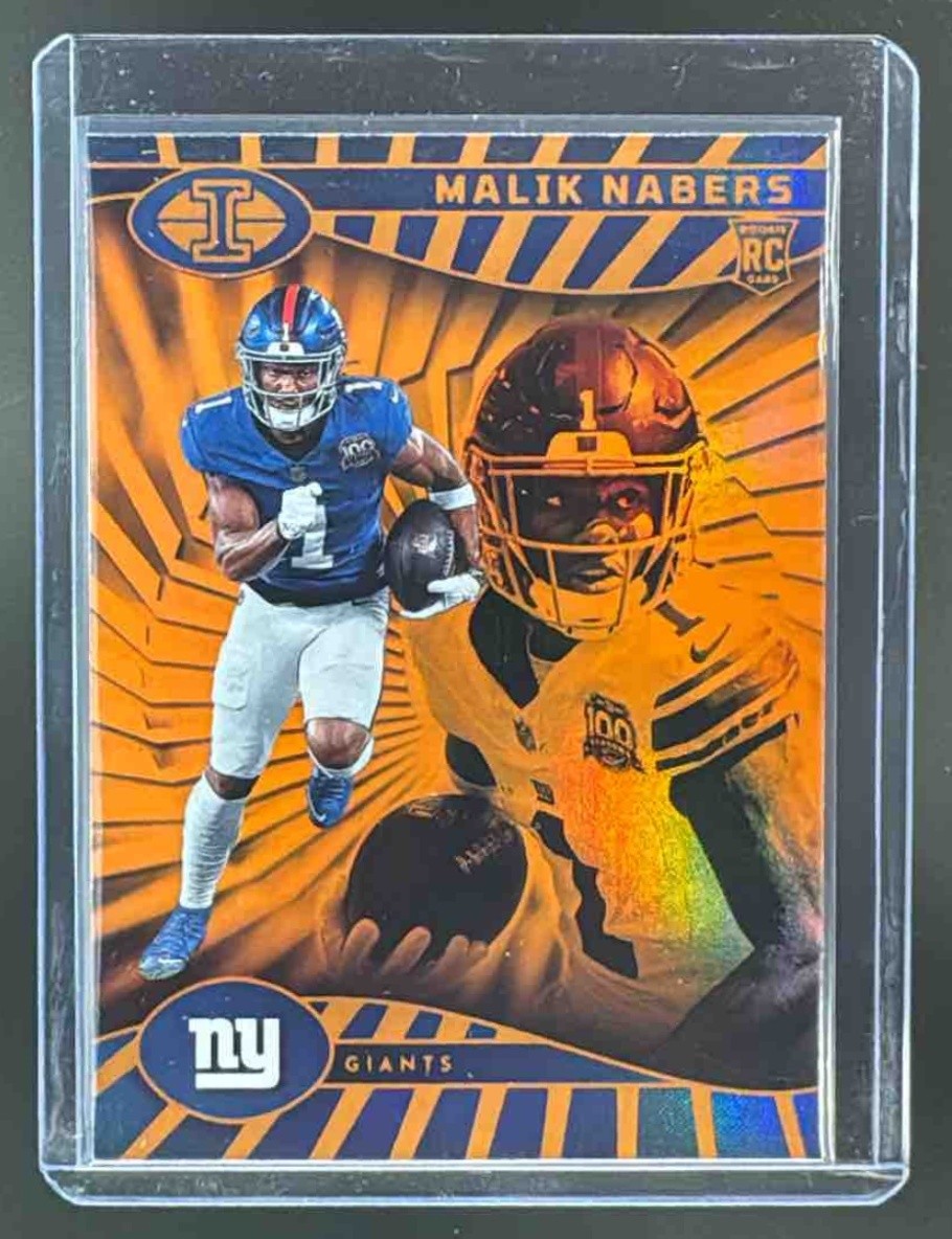 EL.149 Malik Nabers 2024 Panini Illusions #66 Orange Trophy Collection Rookie RC