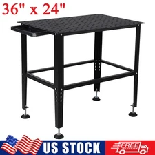 36" x 24" Welding Table Steel Frame Portable Garage Work Bench Table Top 1500LBS
