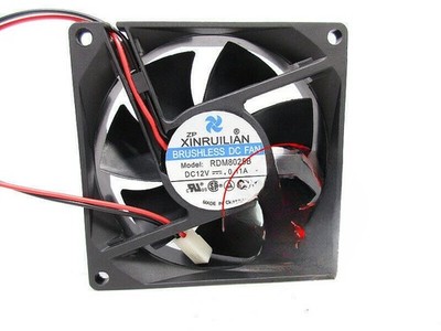 Xin Ruilian RDM8025B 8025 12V 0.11A 2-wire dual   CPU chassis cooling fan #bv