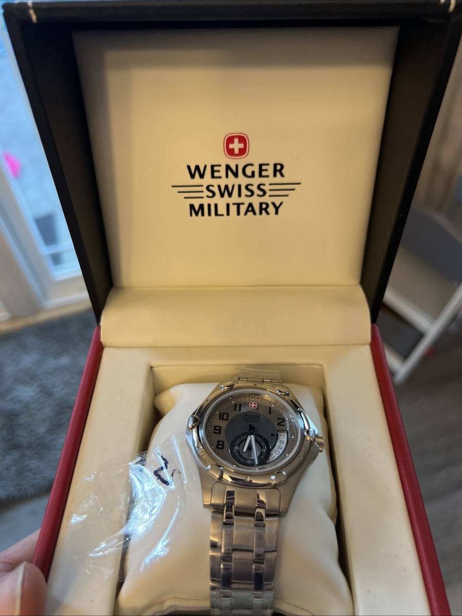 L128 Wenger Swiss Mens Watch 7311X Stainless Steel for sale online