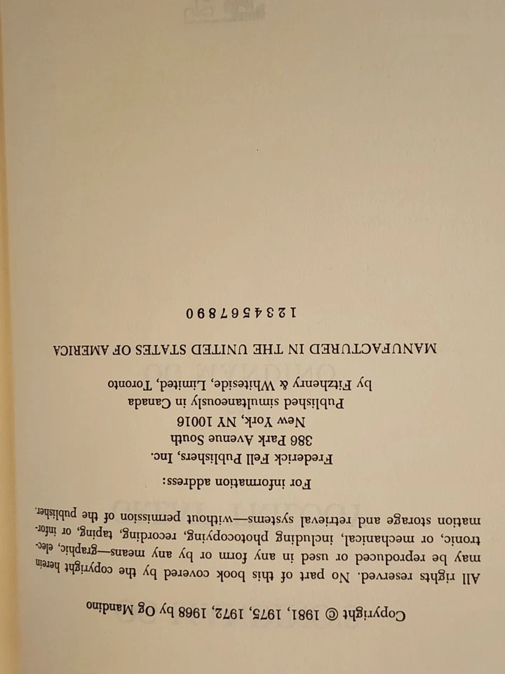 Signed Og Mandino's Great Trilogy 1st Edition/1st Printing Hardcover Foto 4 de 4