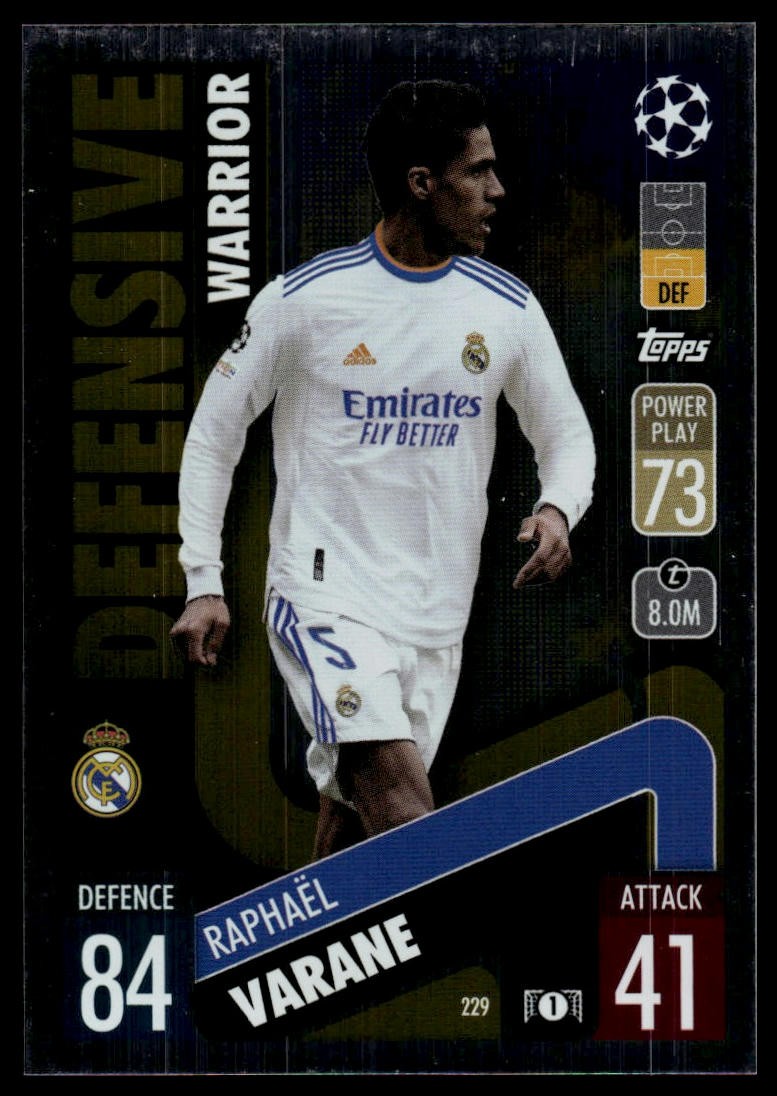 2021-22 Topps Match Attax Champions & Europa League Raphael Varane #229