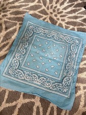 Teal Paisley Patterned Bandana