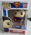 Funko Pop! Heroes:  Superman (Comic Deco) #573 Target NYCC 2025 Shared Sticker