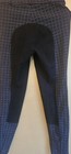 Horze Full Suede Seat Riding Pants Dark Blue Plaid Size Large New Without Tags — photo 7