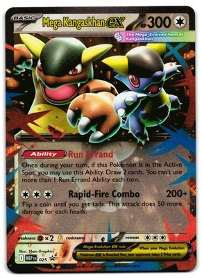 Mega Kangaskhan ex 025 -   ME: Mega Evolution Promo Pokemon TCG Holo   - LP
