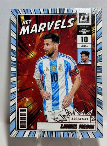 Lionel Messi #21 2025 Panini Donruss Road to FIFA Net Marvels card