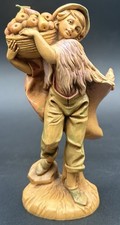 Vintage Fontanini Nativity Village Figure Seth Boy Fruit Basket 145 Italy 1987