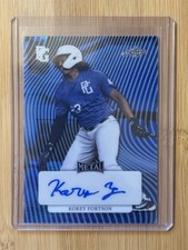 2023 Leaf Perfect Game Metal Korey Fortson Rainbow Blue Auto 1/1