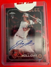 2024 Topps Chrome Update Jackson Holliday Black/Red Lava Lamp RC Auto /8
