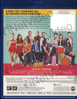 Glee: The Complete Fourth Season (Blu-ray Disc, 2013, 4-Disc Set