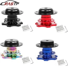 Steering Wheel Quick Release Car Aluminum6 Hole Snap off Hub Adapter Boss Kit