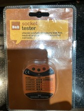 B&Q 220V-250V 3 Pin Mains Socket Tester Polarity Test Electrical Fault UK Plug