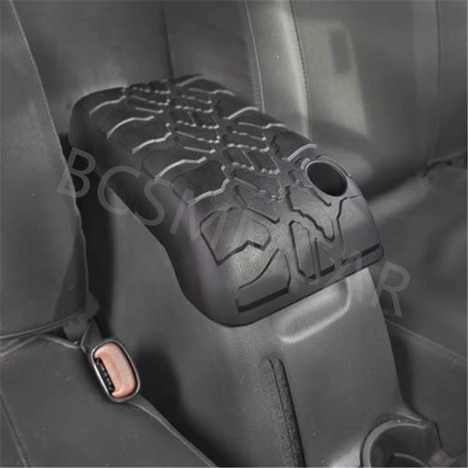 Armrest Cushion Fit For Jeep Wrangler TJ 1997-2006 Front Storage Box Cover Mat - Image 2 of 4
