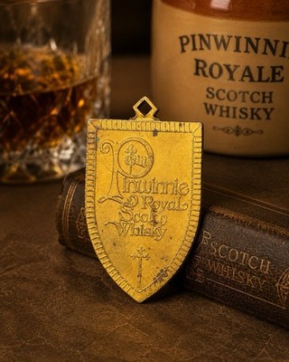 Vintage Pinwinnie Royale Scotch Whisky Shield Pendant Advertising Charm