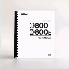 Nikon D800 User's Manual