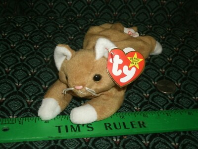 Ty Beanie ~ NIP ~ GOLD CAT ~ 8'' ~ MWMT ~1993~ PVC ~ 4th Generation ~ RETIRED