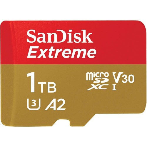 SanDisk Extreme microSDXC 190MB/s UHSI U3 V30 & Adapter 1TB SDSQXAV-1T00-GN6MA - 第 1/5 張圖片