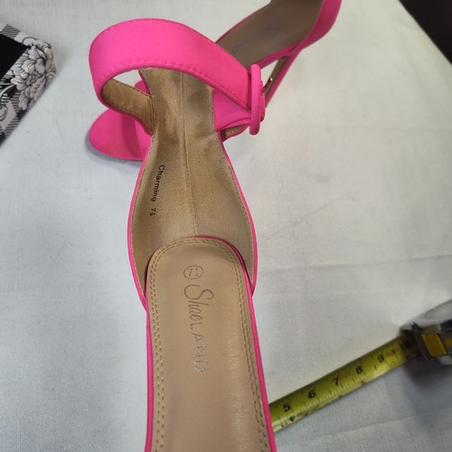 Y2K Shoeland Charming Barbie donna rosa scamosciato tacchi a spillo taglia 7,5 - Foto 10 di 18