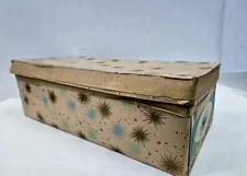 Vintage Shoe Box Atomic Starburst Design Trim Tred Internationa Shoe Co.
